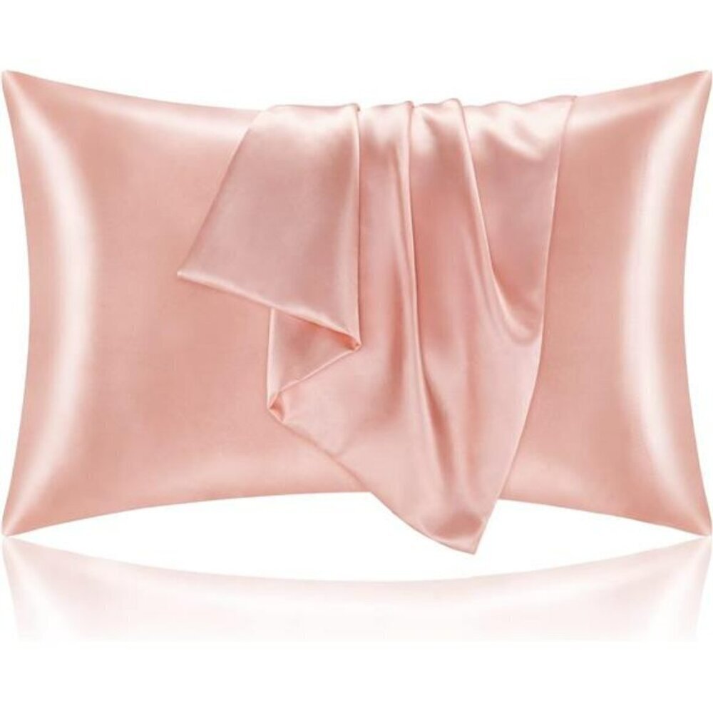 Satin Pillowcase Silk Pillow Cases 2 Pack with Envelope Closure Super Soft